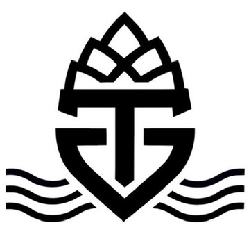 Tugässer Bildmarke mit Hopfendolde, T und Neckarwellen
